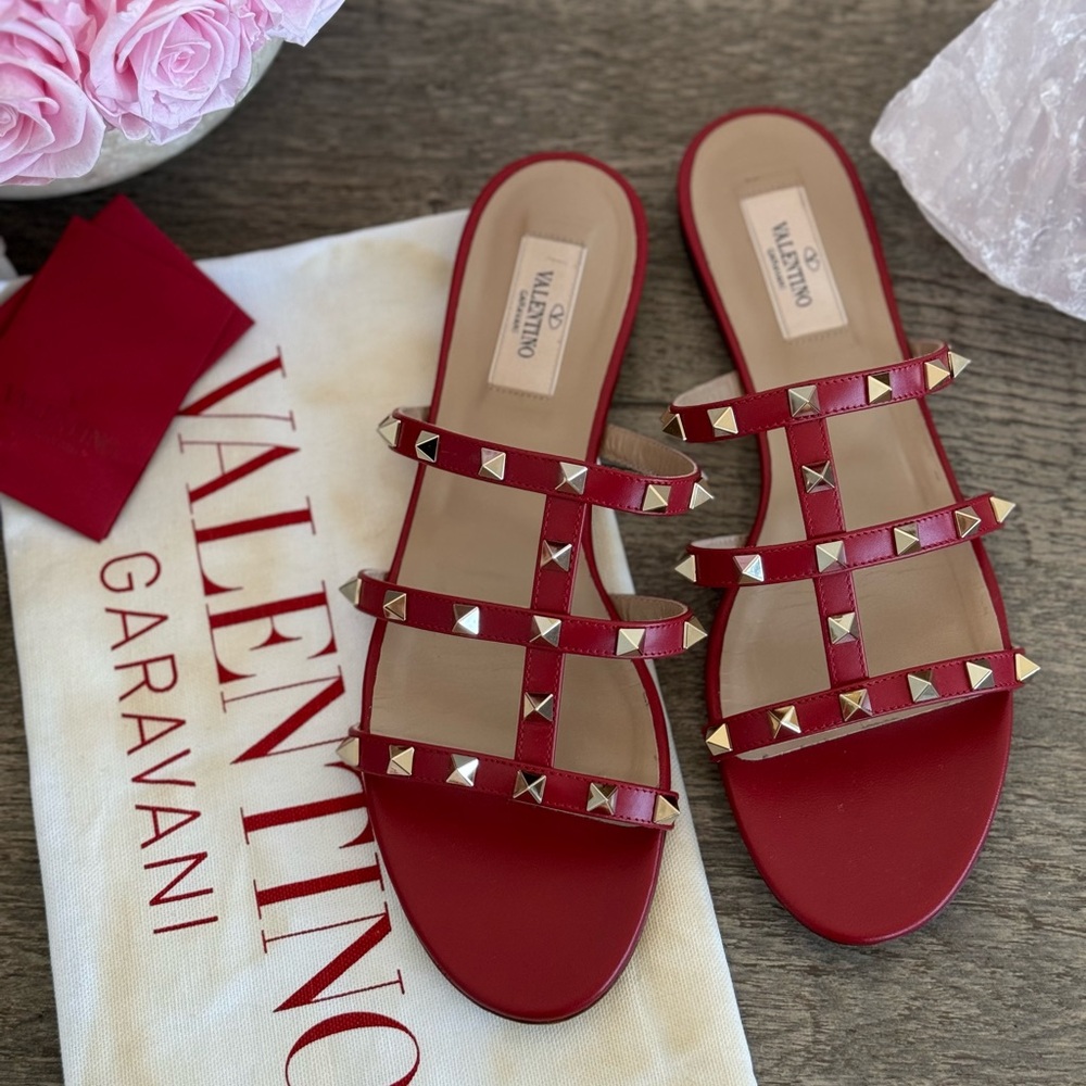 Stunning red Valentino rockstud Sandals